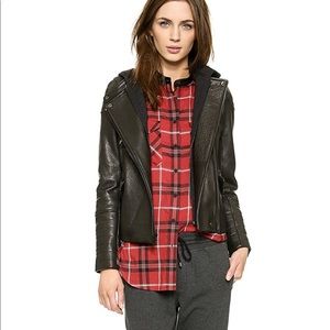 Leather removable jacket